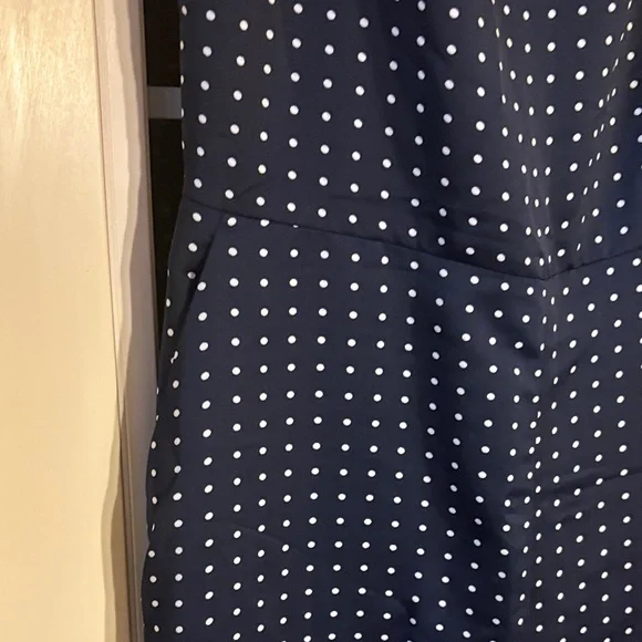 Polka Dot Jumpsuit - Navy and White - Picture 6 of 10